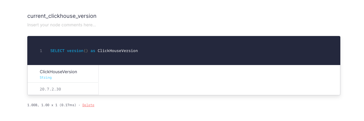 ClickHouse® version