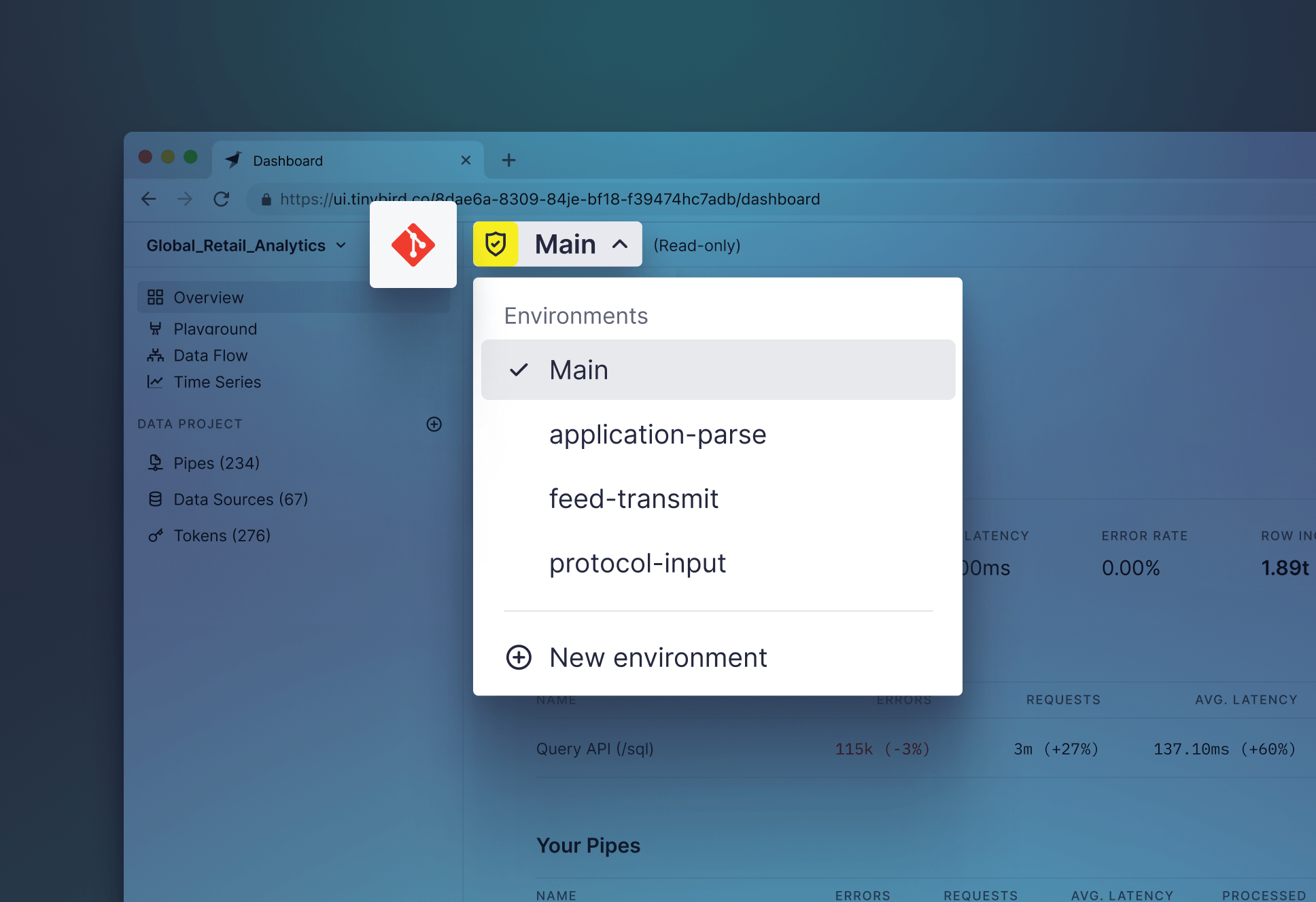 Iterate your real-time data pipelines with Git | Tinybird