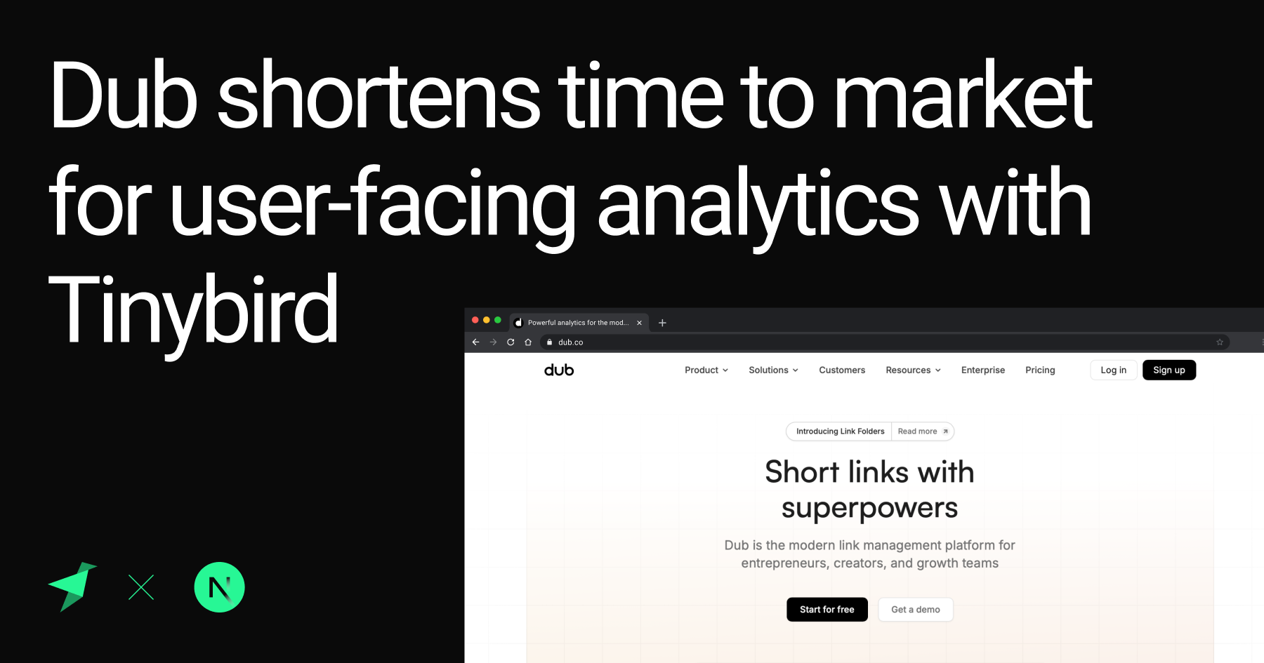 Dub shortens time to market for user-facing analytics with Tinybird