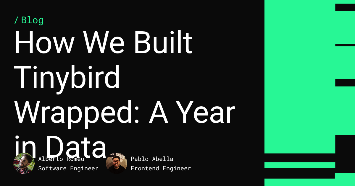 How We Built Tinybird Wrapped: A Year in Data