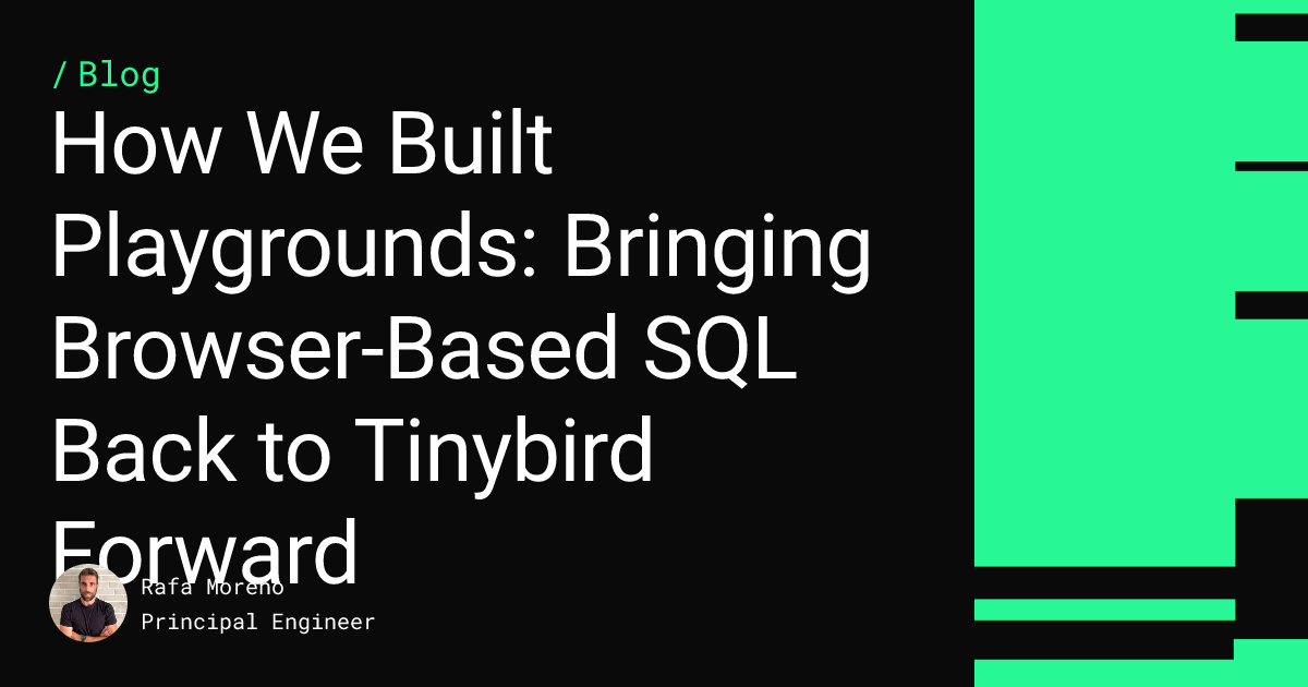Sql Playground Design How We Built Playgrounds: Bringing Browser-Based SQL Back to Tinybird ...