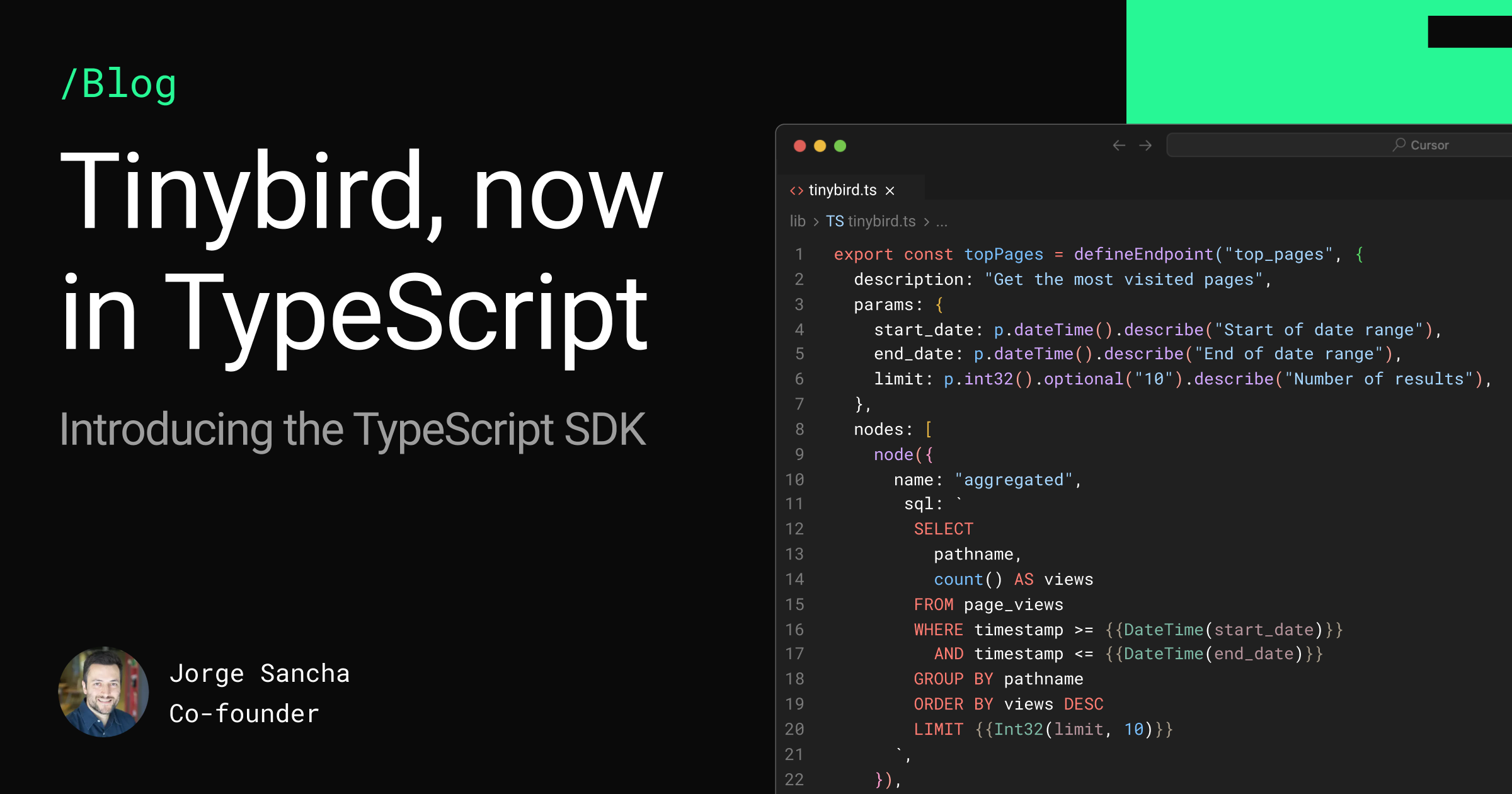 Tinybird, now in TypeScript | Tinybird