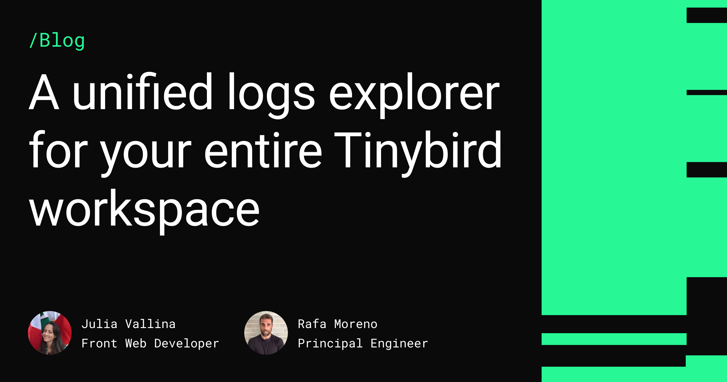 A unified logs explorer for your entire Tinybird workspace
