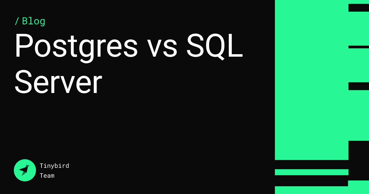 Postgres vs SQL Server