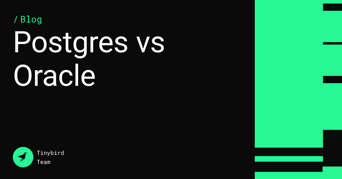 Postgres vs Oracle