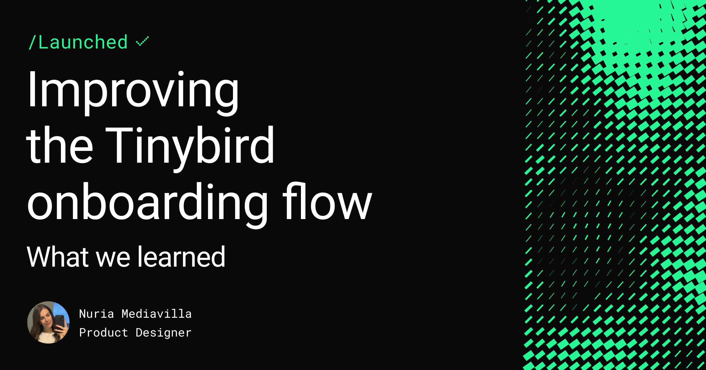 Improving the Tinybird onboarding flow: What we learned Feature image