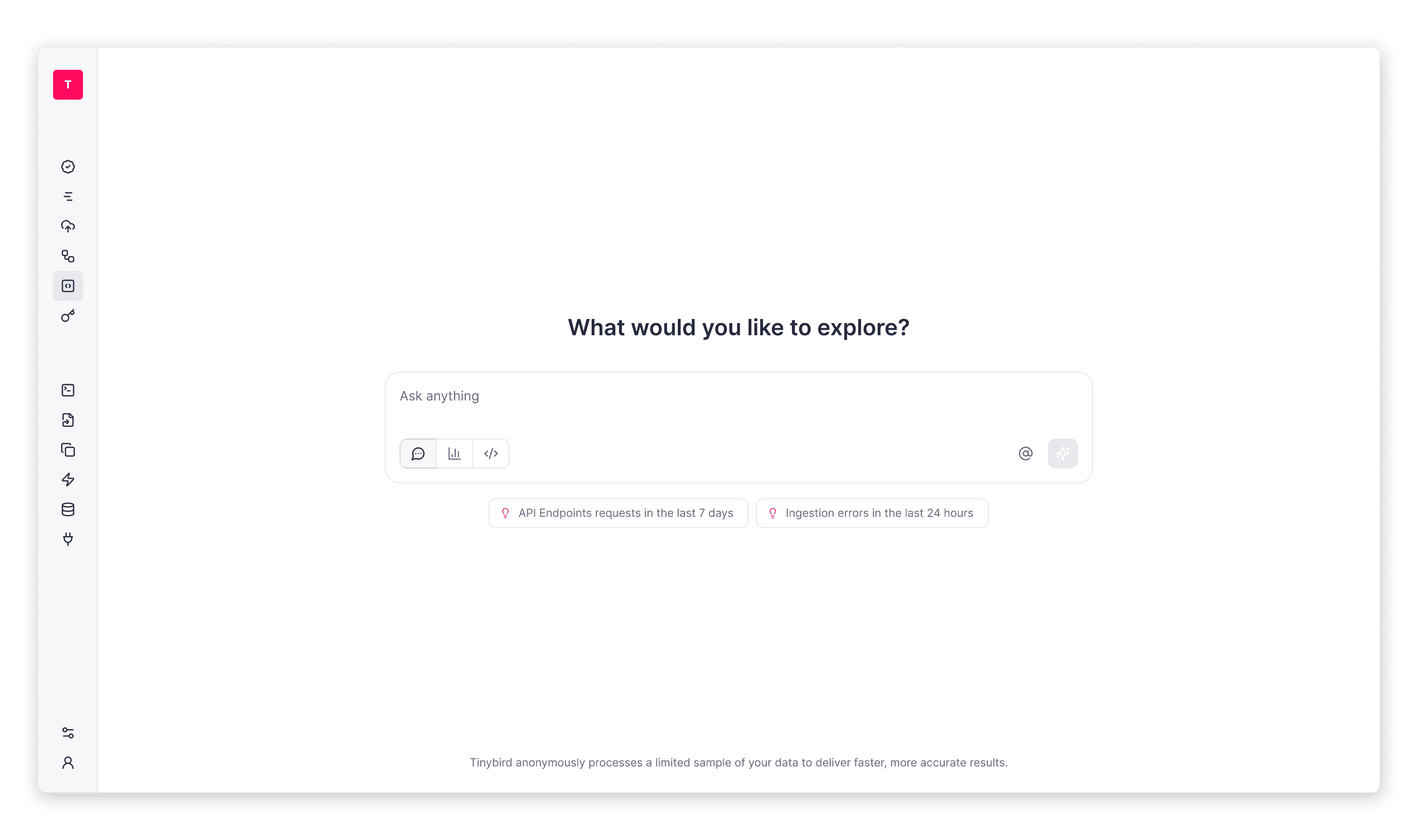 Explorations initial screen