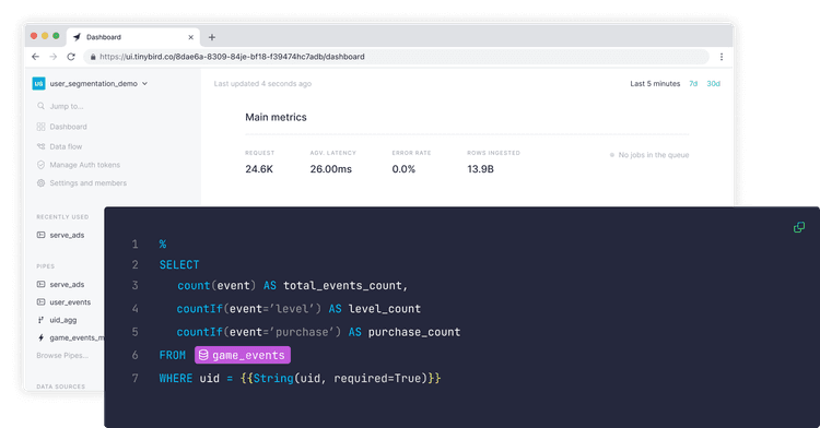 User segmentation at 1M events per second