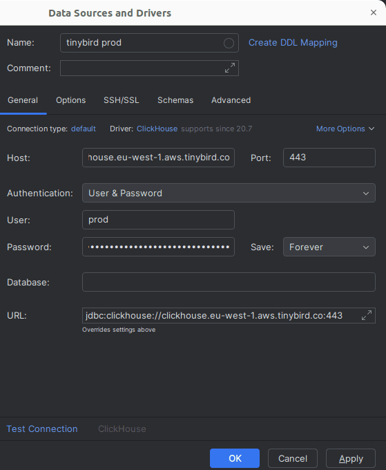DataGrip configuration